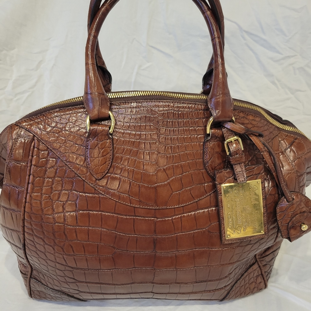 Rare Ralph Lauren brown crocodile bag MSRP $22500 - Picture 3 of 10